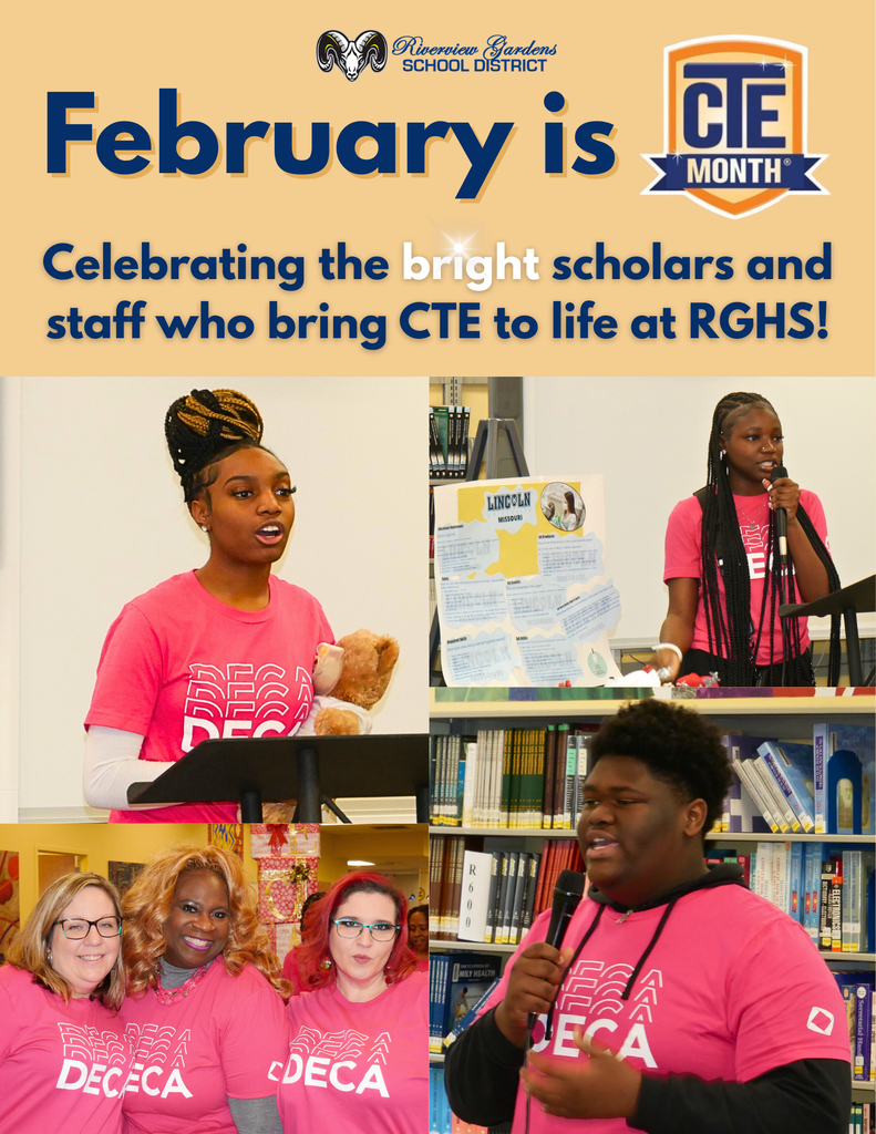 February is CTE month. We celebrate the bright scholars and staff who bring CTE to life at RGHS!