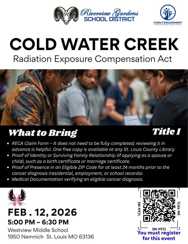Coldwater Creek Informational Meeting. Thursday, February 12 from 5 pm to 6:30 pm at Westview Middle School, 1950 Nemnich Rd.