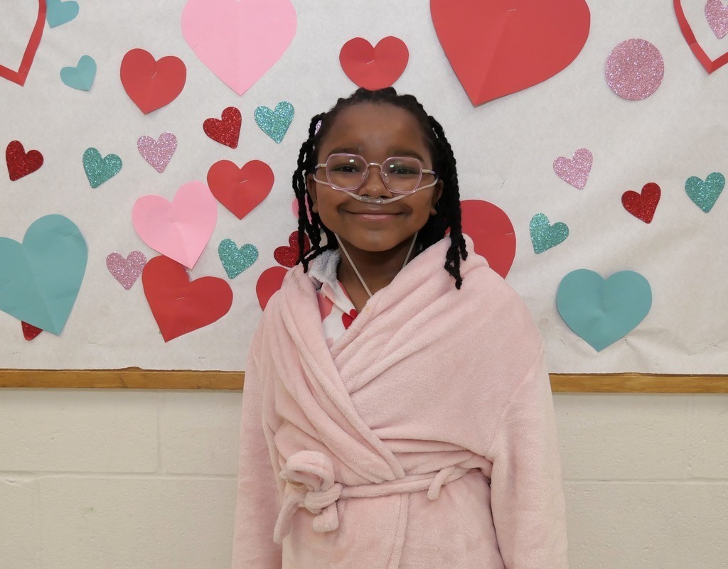 Scholars and staff celebrate 100 days of school. 