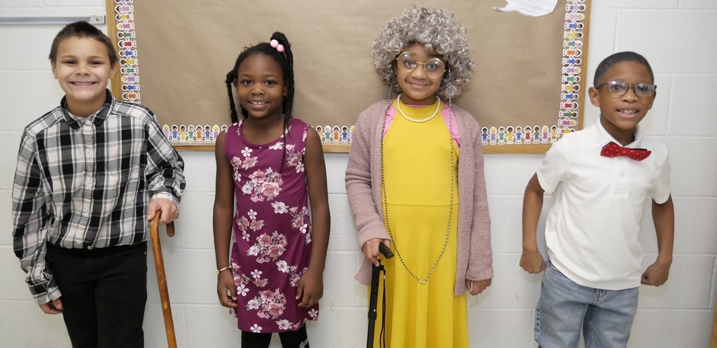 Scholars and staff celebrate 100 days of school. 
