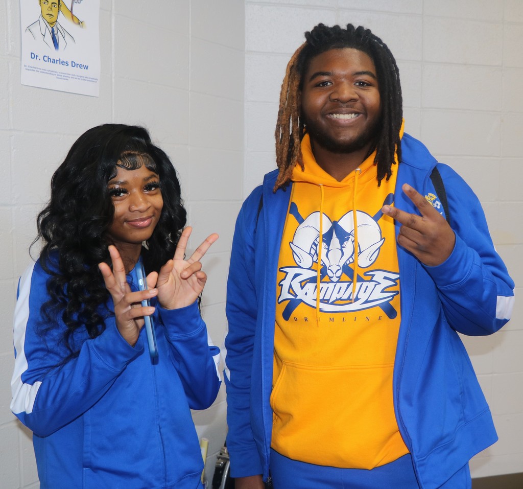 RGHS Marching Band, Color Guard, and Drill Team perform at Bellefontaine Neighbors Black History Celebration. 