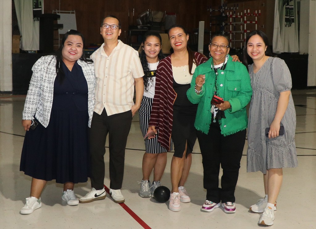 Danforth ES staff enjoying the Sneaker Ball. 