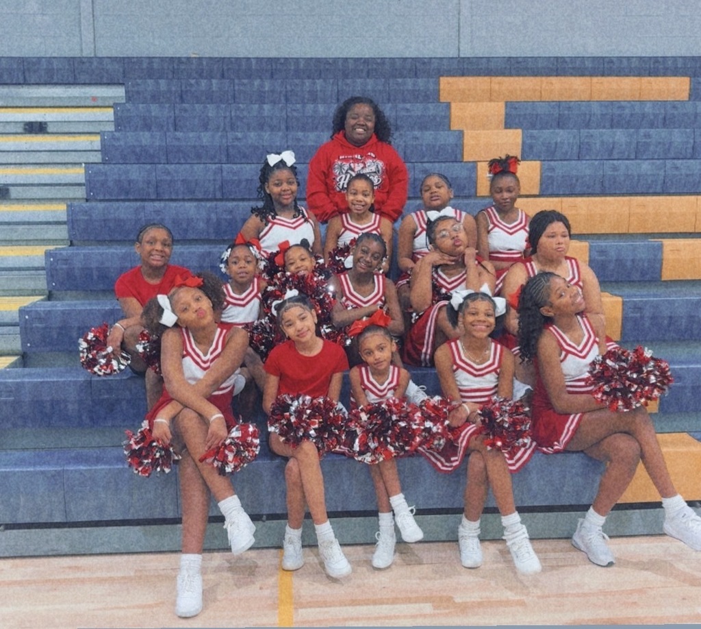 Coach Simpson and Cheer leaders