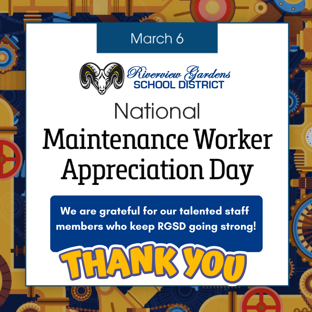 March 6 is National Maintenance Worker Appreciation Day. RGSD is grateful for our talented staff members who keep RGSD going strong. Thank you!