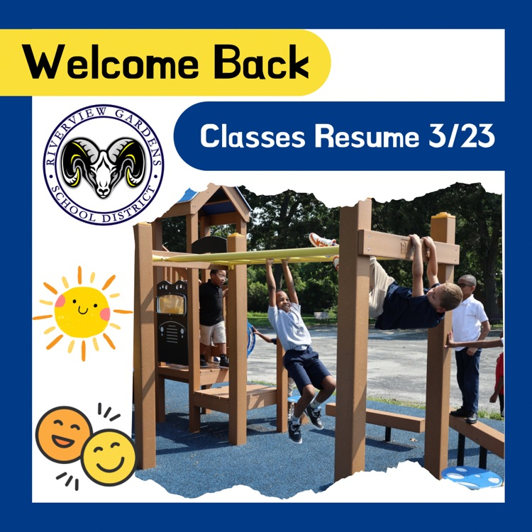 Welcome Back. Classes Resume March 23