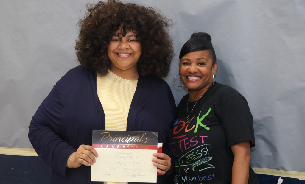 Highland Elementary School MAP pep rally. 