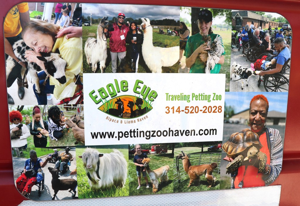 Eagle Eye Petting Zoo visits Michelle Obama ECAC. 