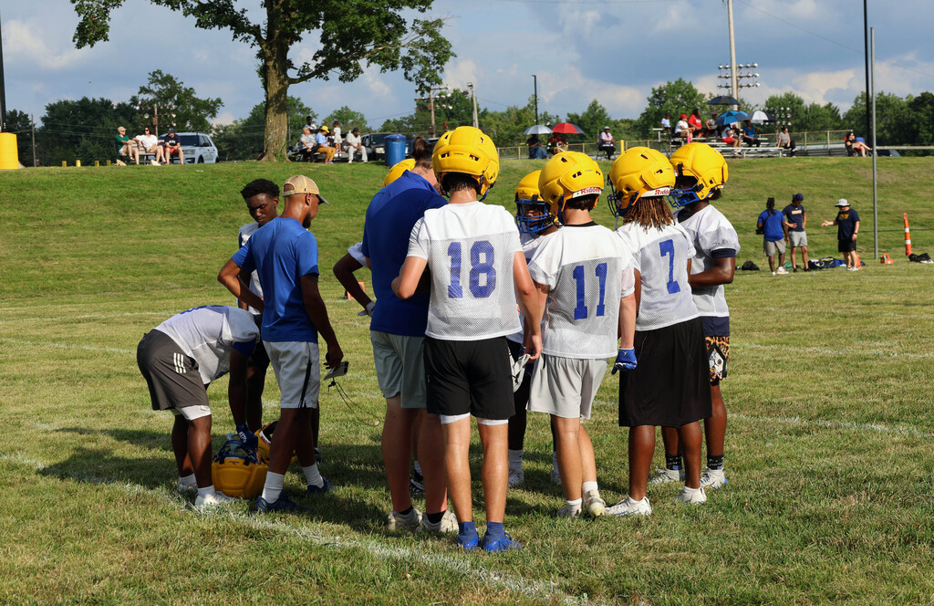 football team huddle