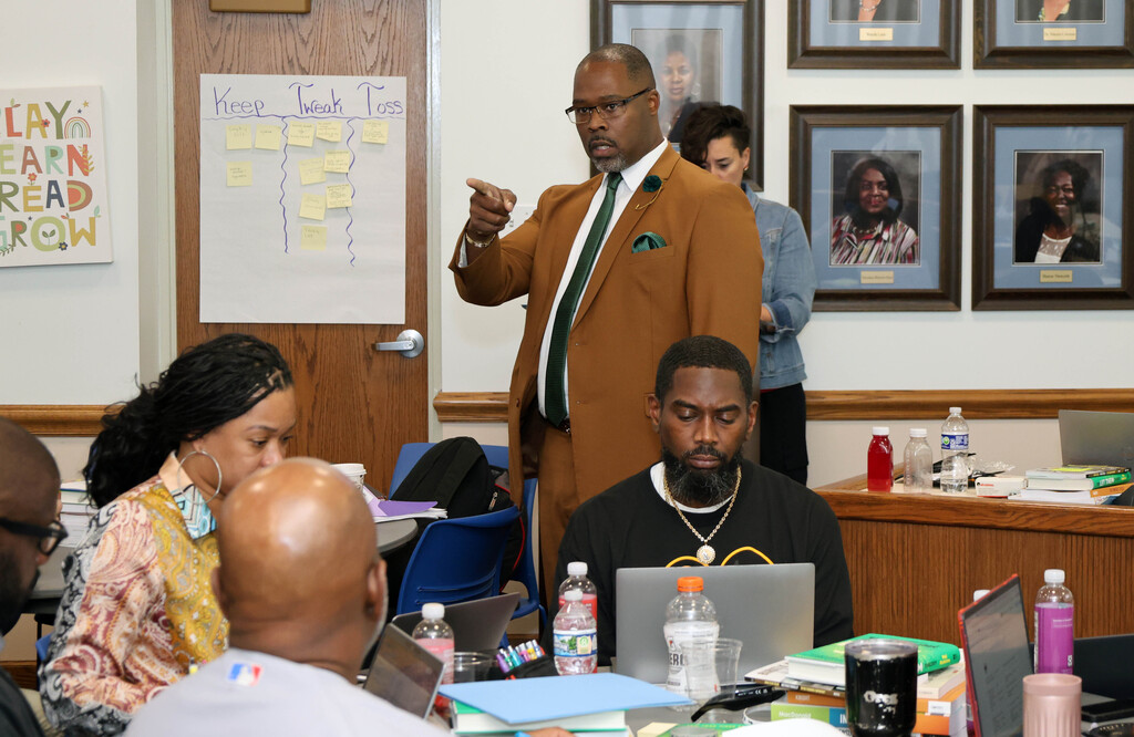 Travis Ford speaking during Leadership Academy