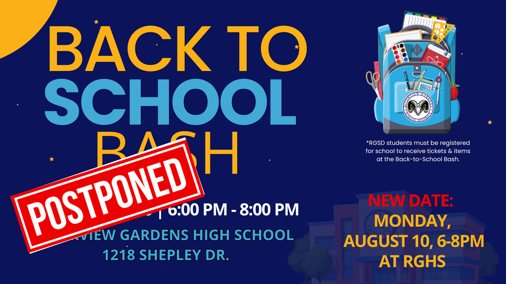 Back to School Bash Postponed