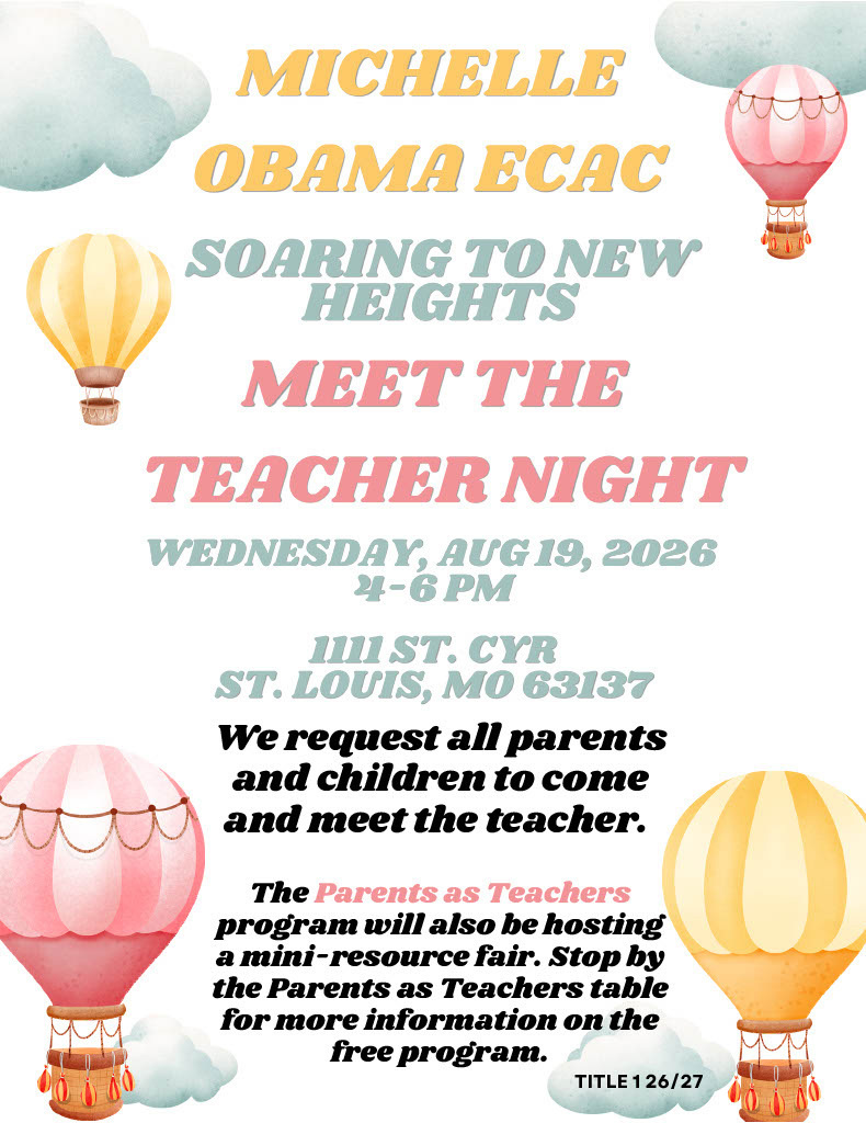 Meet the Teacher Night on August 19
