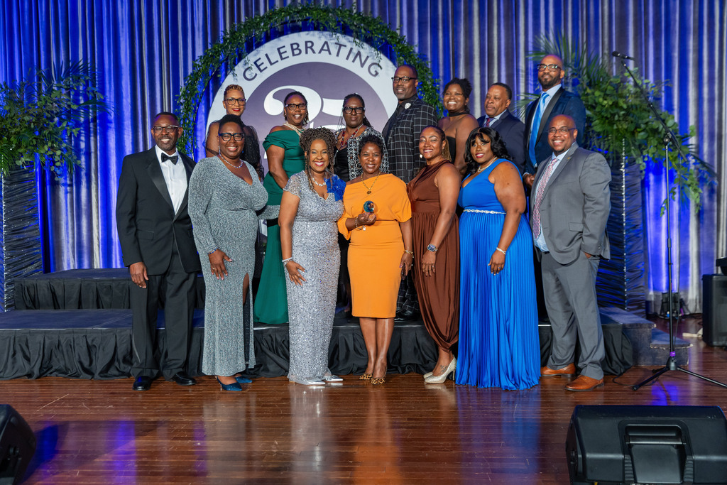 Dr. Tanya Patton and the RGSD District Leadership Team celebrate Dr. Patton's Award at the Little Bit Foundation's Join the Journey Gala