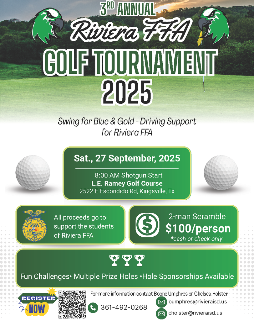 Golf Tournament Sar Sept 27 @8am LE Ramey Golf Course