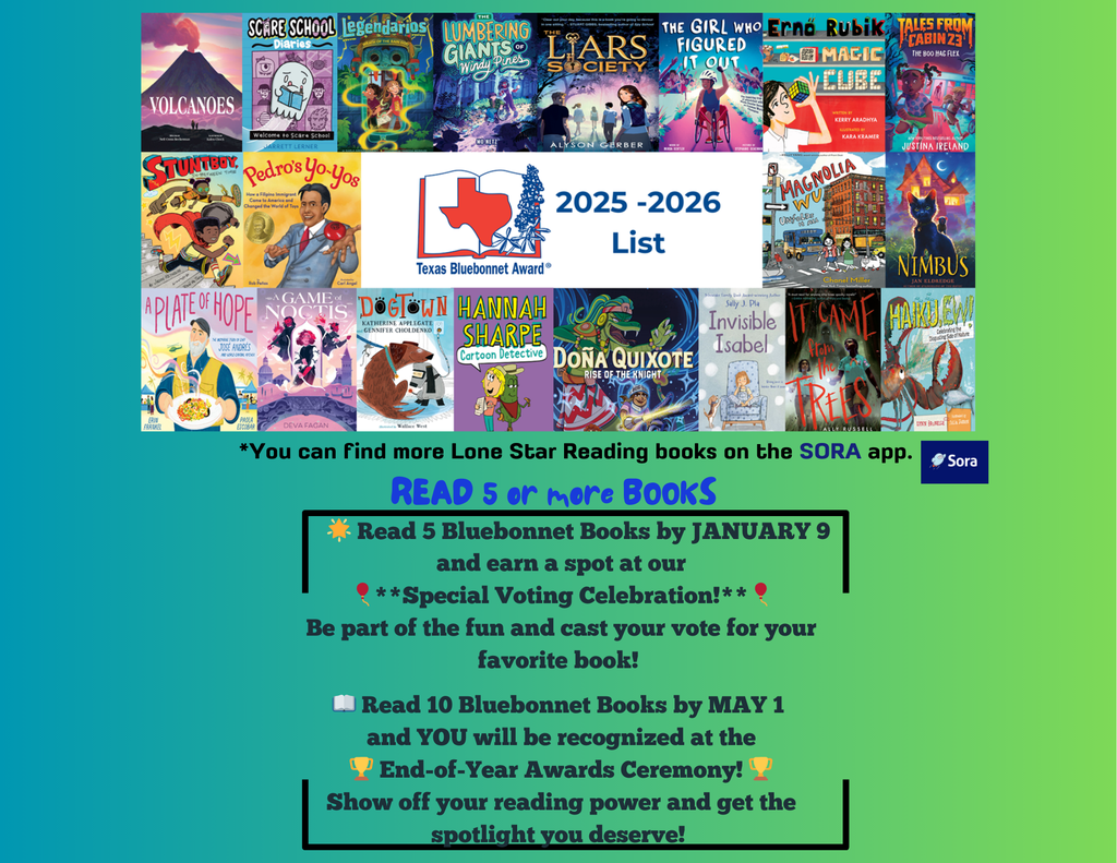 Bluebonnet Reading Challenge 2025-2026