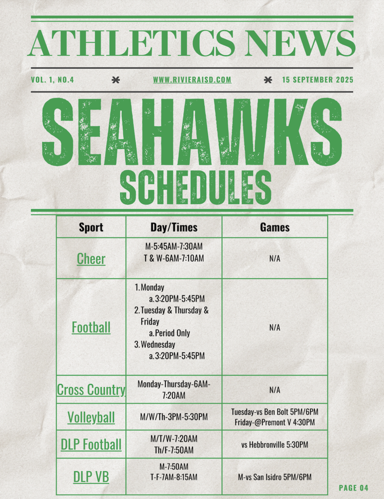 Athletics Newsletter