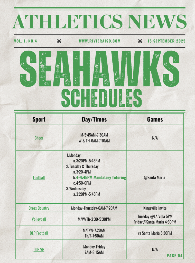 Athletics Newsletter