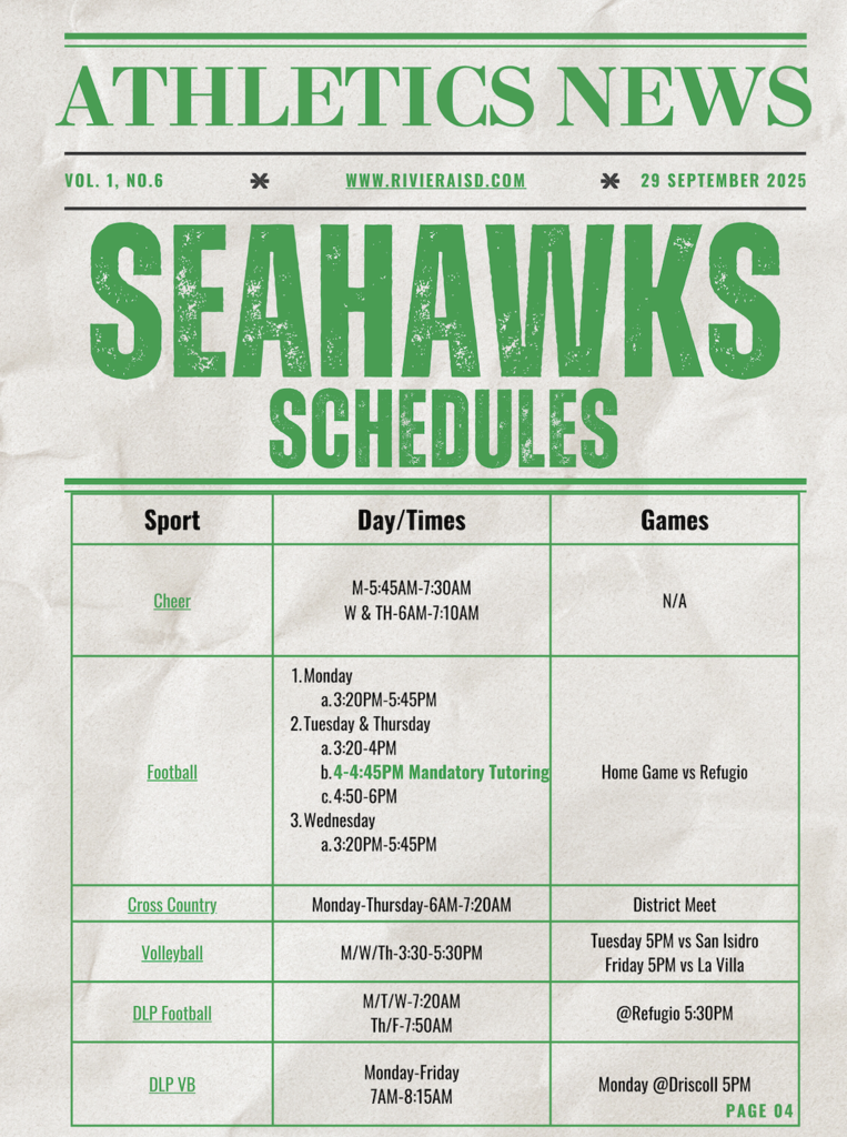 Athletics Newsletter