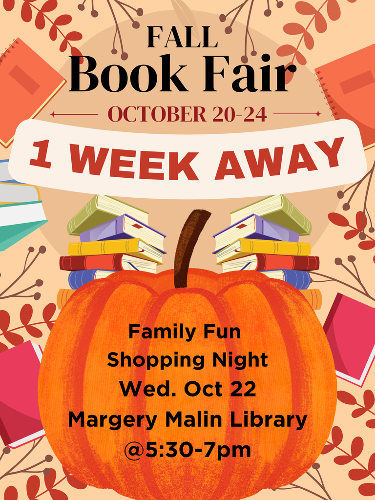 BOOK FAIR 1 WEEK AWAY