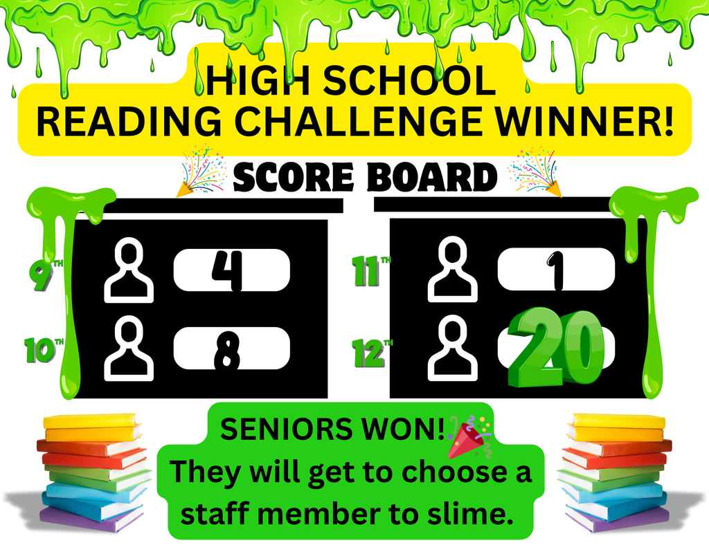 HIGH SCHOOL READING CHALLENGE WINNERS! CONGRATULATIONS SENIORS!