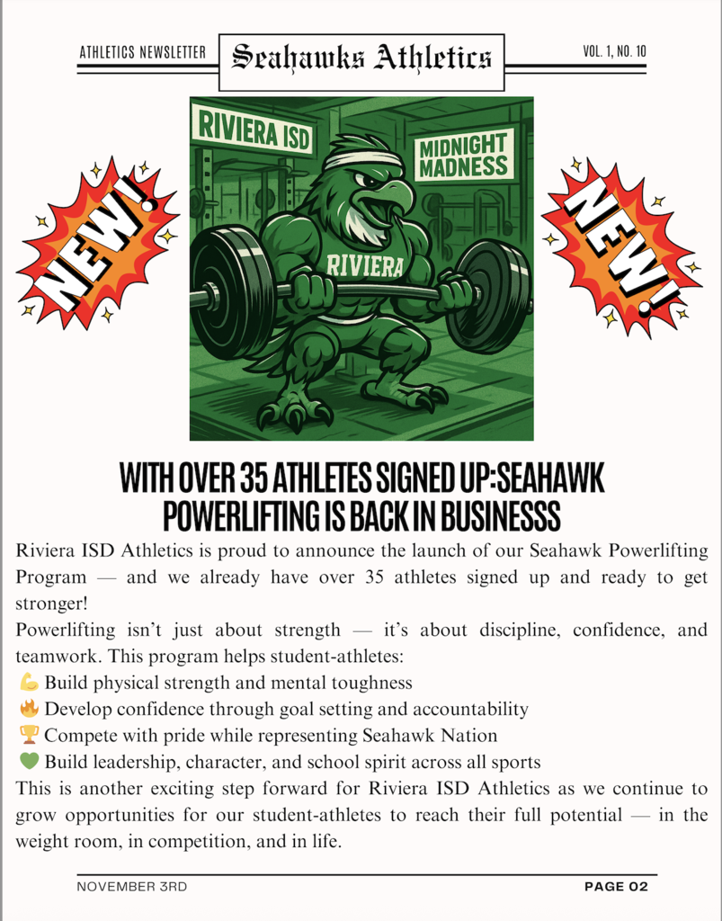 Newsletter November 3rd