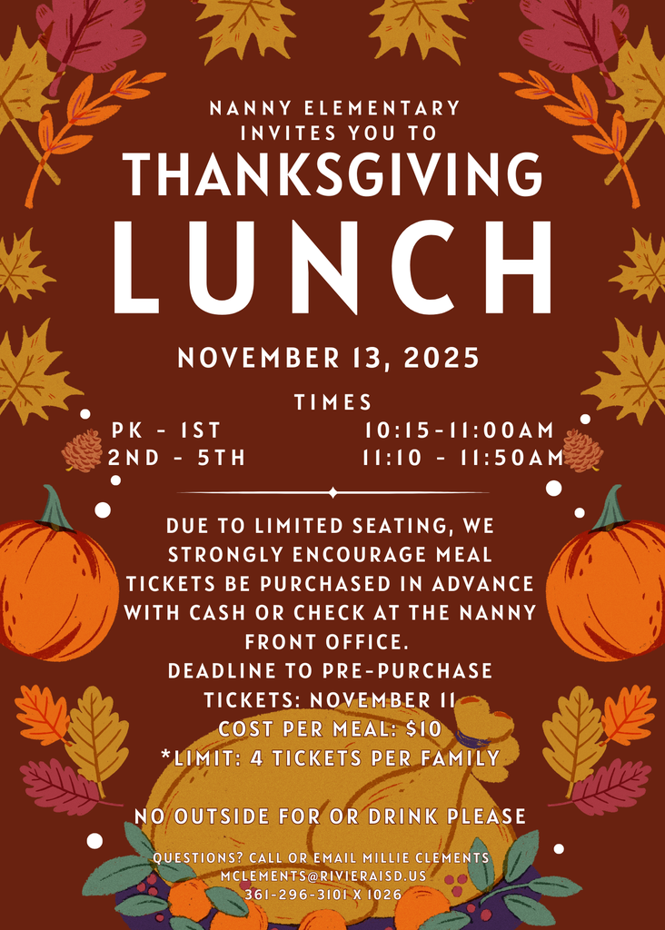 Thanksgiving Lunch - Nanny Elementary