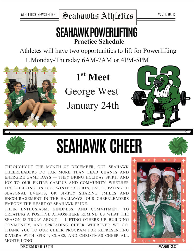 Athletic Newsletter