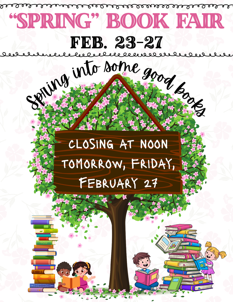 Book Fair Closing at noon, Friday