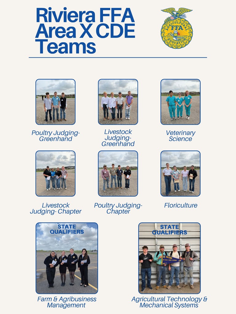 Picture of Riviera FFA Area teams.