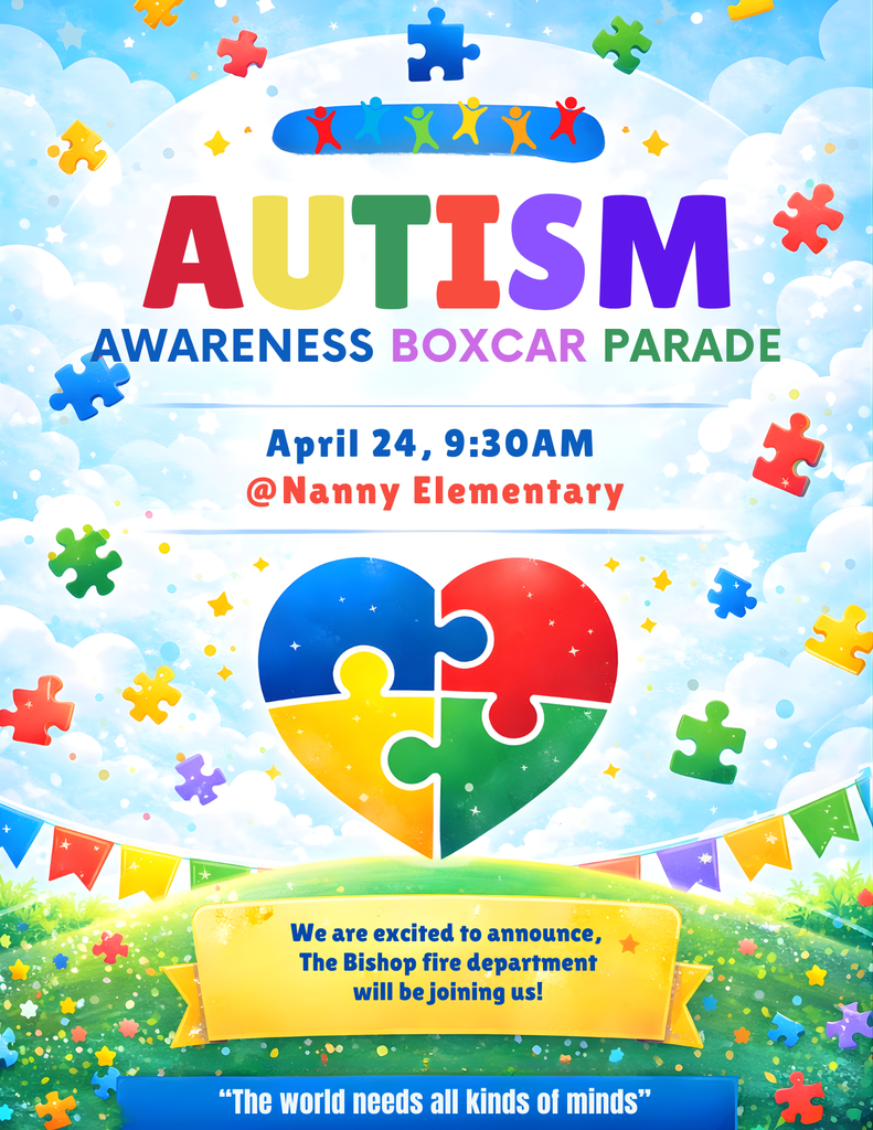 Autism Boxcar Parade at Nanny Elementary-Today at 9:30!