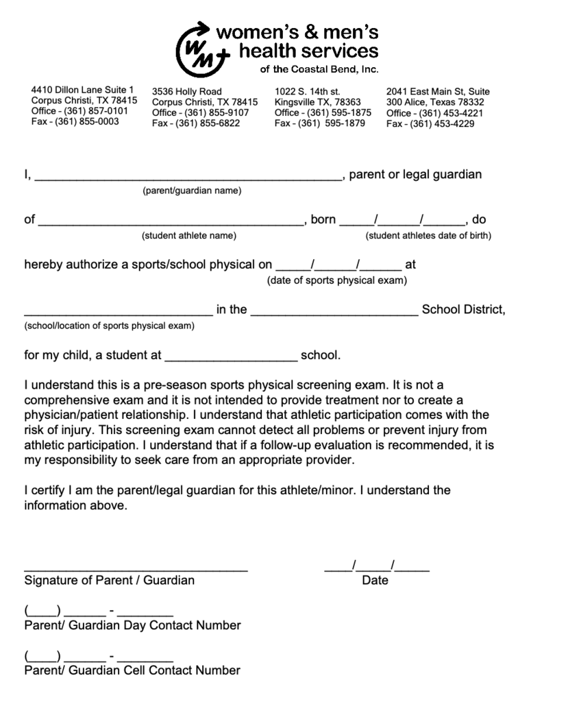 Sports Physicals 