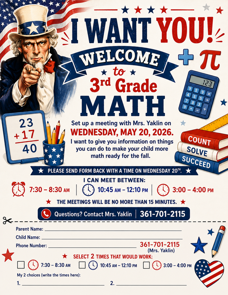 Incoming Nanny third graders-Math Meeting-May 20.