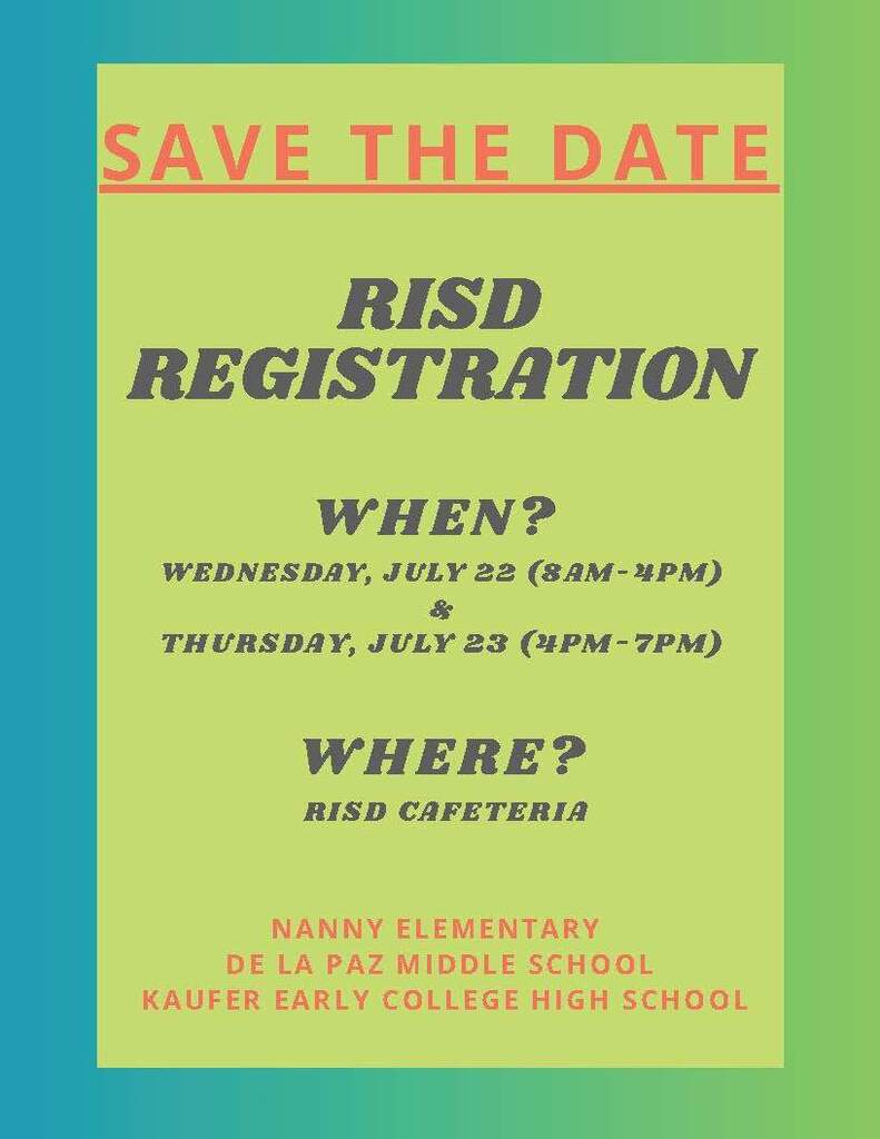 RISD Registration - 'Save the Date'