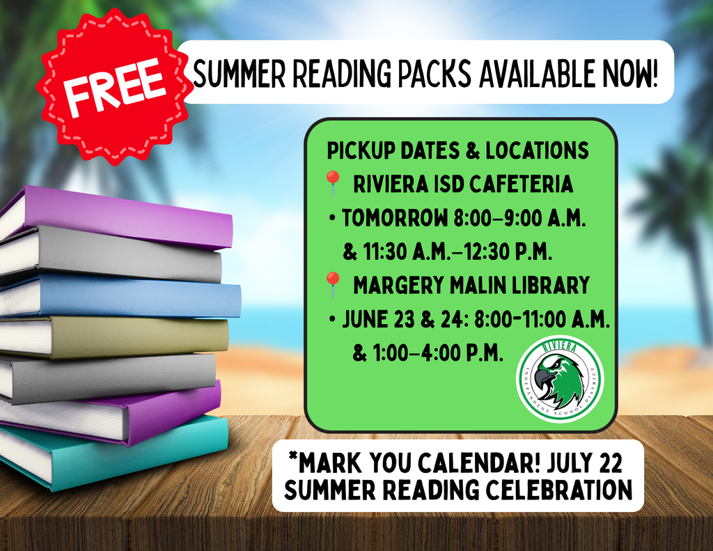 SUMMER READING PACKS REMINDER