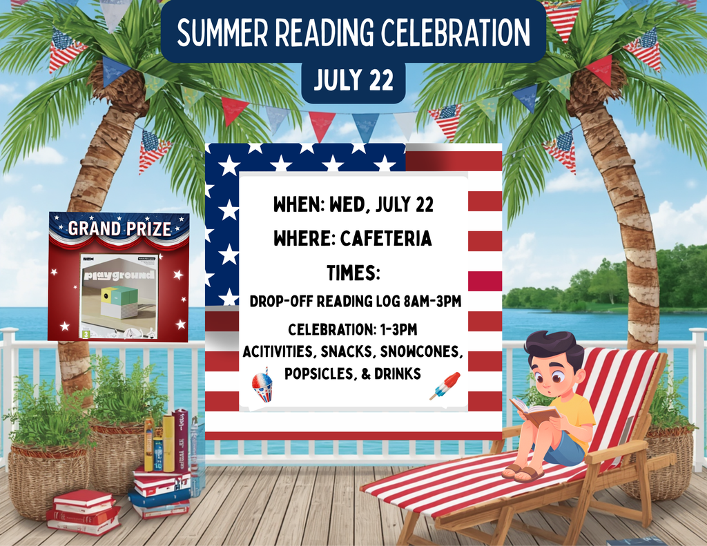 Red, white and blue summer reading celebration