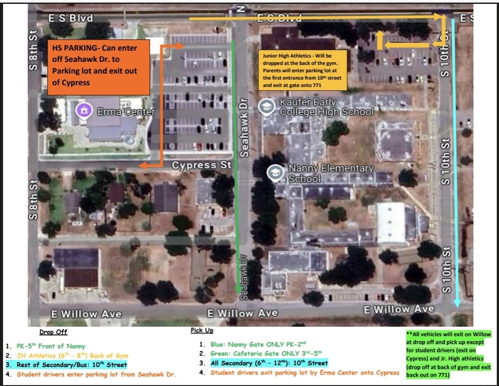 Drop off & Pick up Map