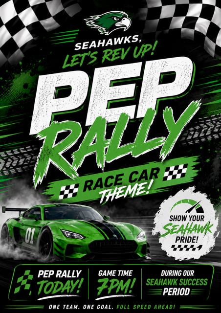 COME JOIN US TODAY IN THE GYM FOR OUR FIRST PEP RALLY OF THE YEAR!