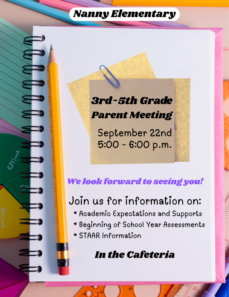 3-5th Grade Parent Meeting