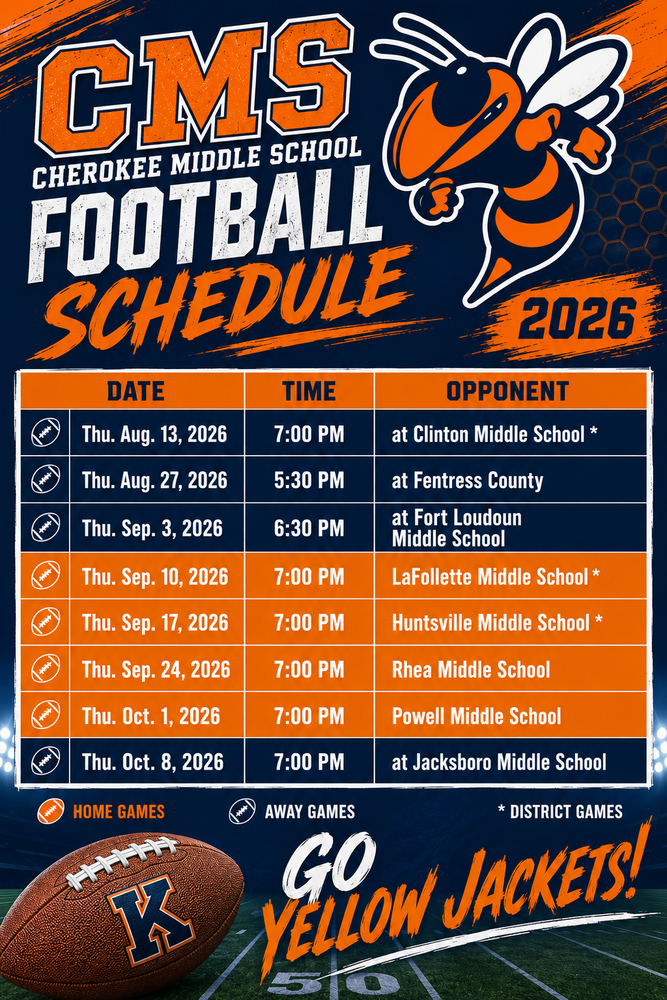 CMS Football Schedule