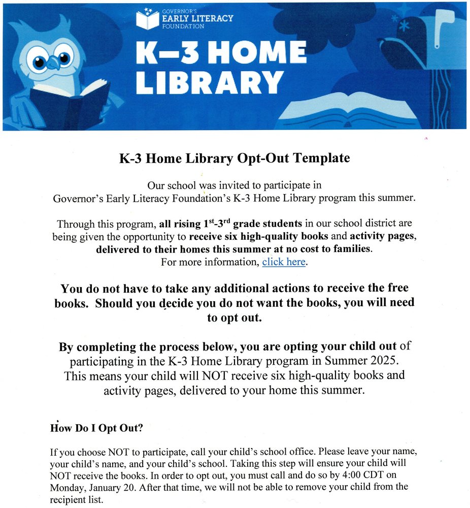 K-3 Home Library Program for Summer Reading | Kingston Elementary 