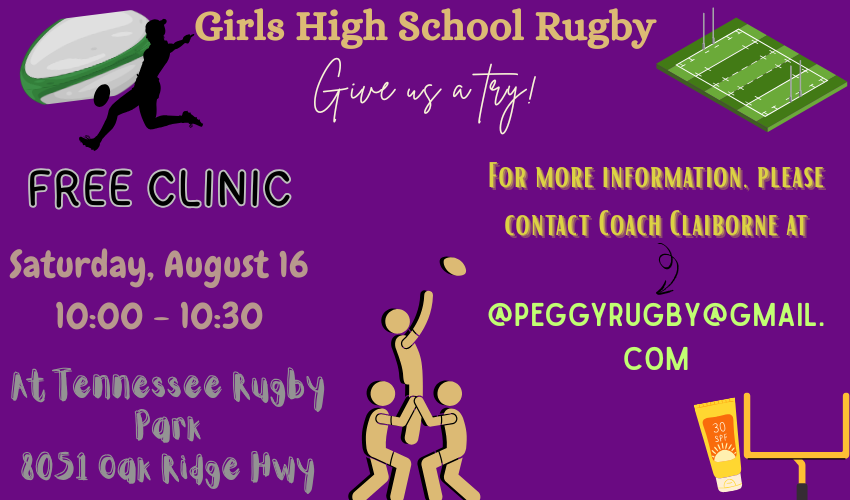 purple background with rugby icons