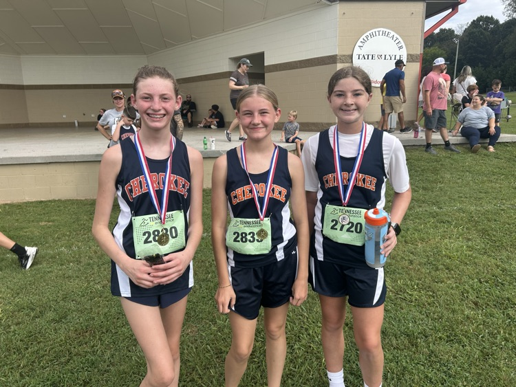 CMS girls cross country finishers