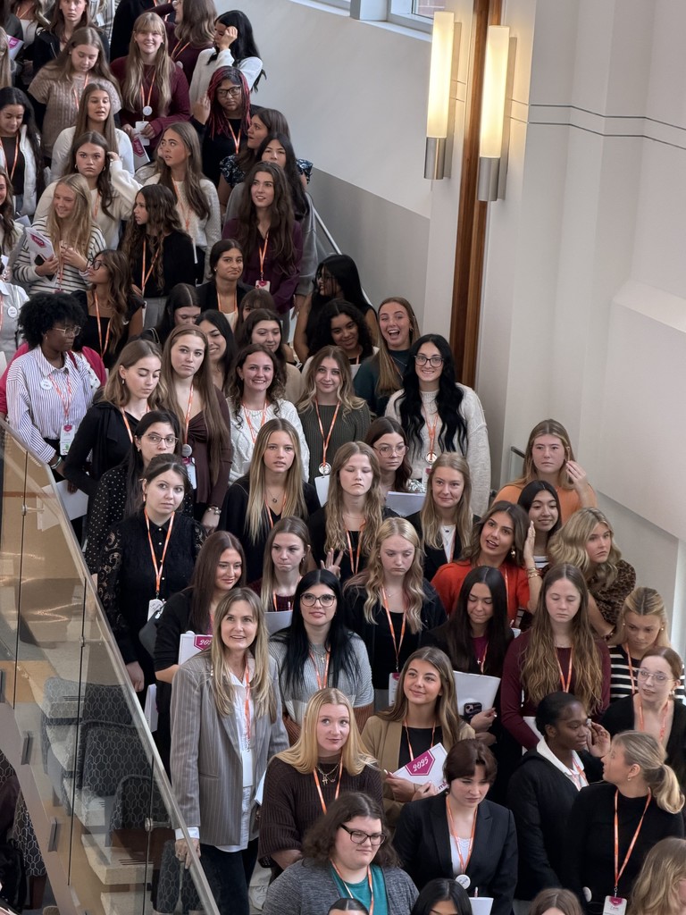 the OSHS attendees in a crowd of other high school students