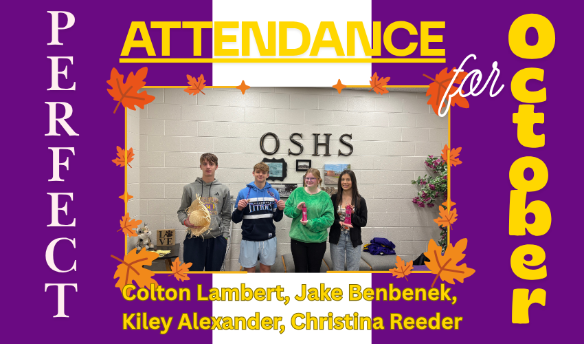 Group photo of perfect attendance winners