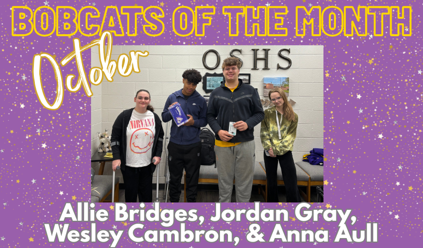 Group photo of Bobcats of the month winners