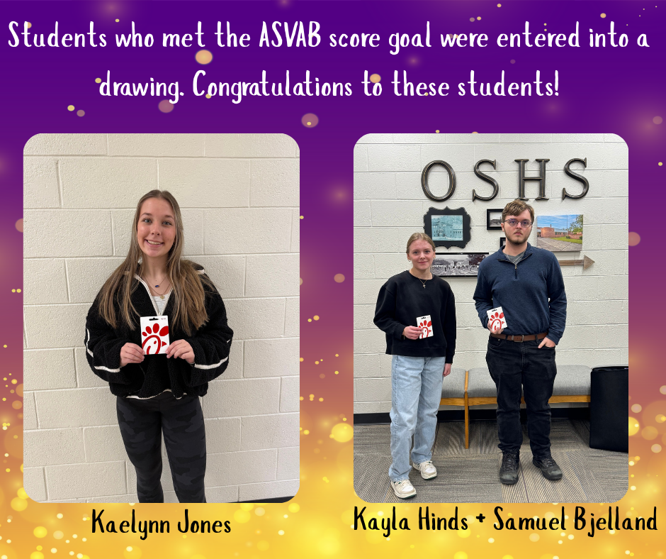 purple and gold glitter background with pictures of reward winners with ChikFilA giftcards