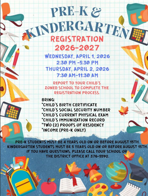 Pre- K & Kindergarten Registration