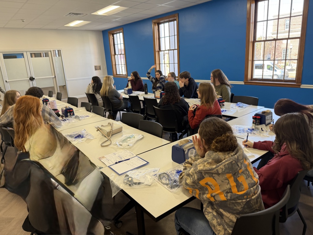 students listening to presentation