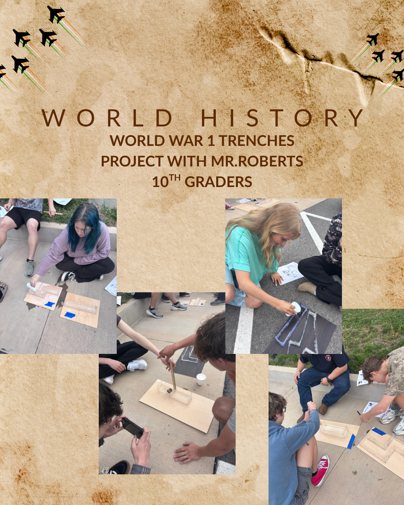 stone background with pictures of students testing their trenches
