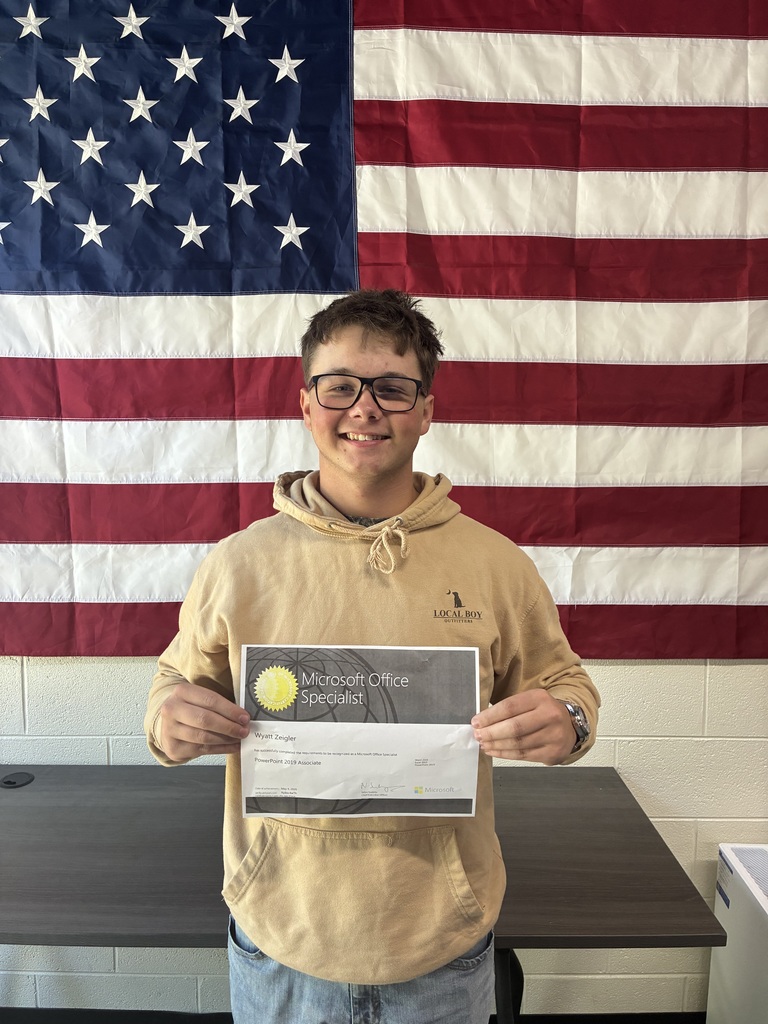 Wyatt holding certificate 