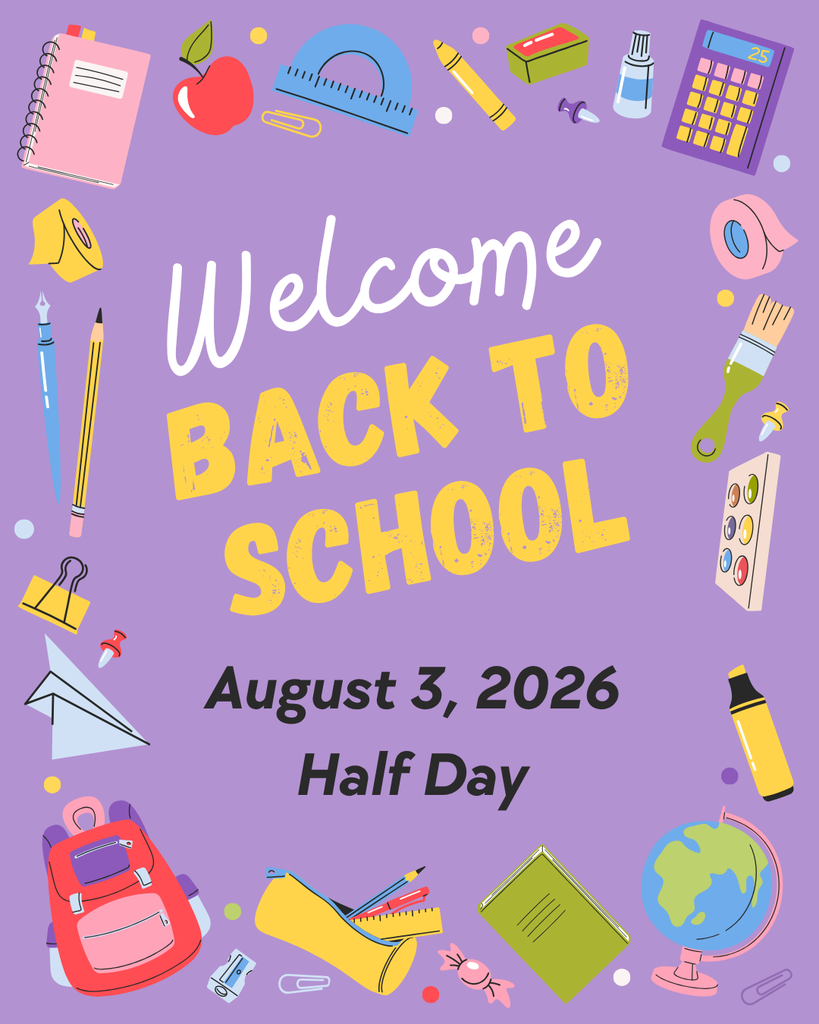 purple background with school icons